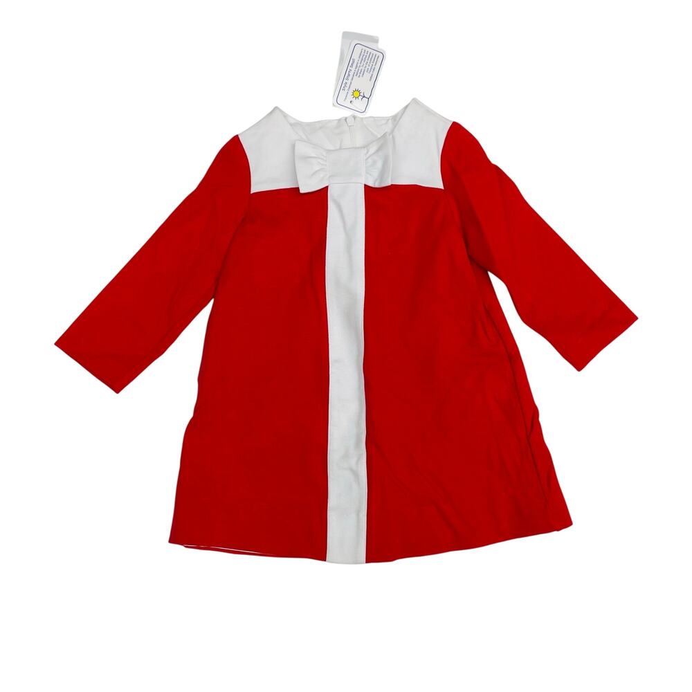 NWT Florence Eiseman Size 4 Ponte Dress in Red with Bow